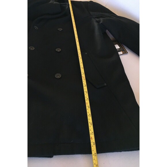 NEW RARE Element Wolfeboro Collection Double Breasted Wool Pea Coat Black Sz L - Picture 13 of 15
